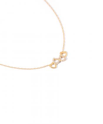 گردنبند طلا قلب نگین دار پرسته Parasteh کد 527498