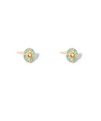 گوشواره طلا مینا کاری گل کاتالیا پرسته Parasteh کد 472226