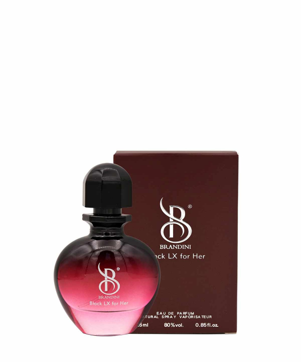 عطر جیبی زنانه برندینی Brandini مدل Black Lx For Her حجم 25 میلی‌لیتر