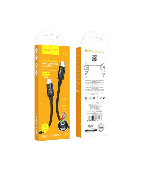 کابل شارژ هوکو Hoco مدل 60 وات-X89 Tc to tc