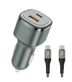 شارژر فندکی مدل PAWA-SOLID CAR CHARGER-DUAL PORT-PD+QC
