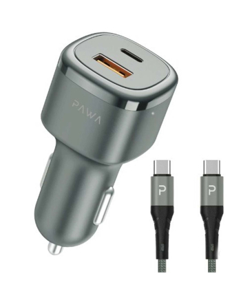 شارژر فندکی مدل PAWA-SOLID CAR CHARGER-DUAL PORT-PD+QC