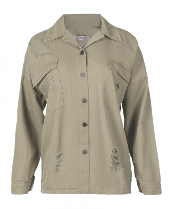 مانتو شومیزی کوتاه زنانه شندی مدل 9112