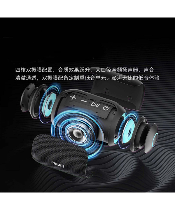 اسپیکر قابل حمل بلوتوثی فیلیپس مدل SPA3209 RGB