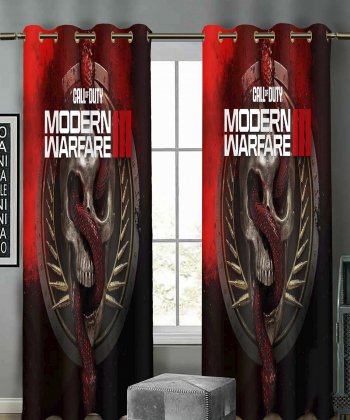 پرده نوپه هوم Nope Home مدل مخمل پانچی طرح اسکلت سایز 140x280