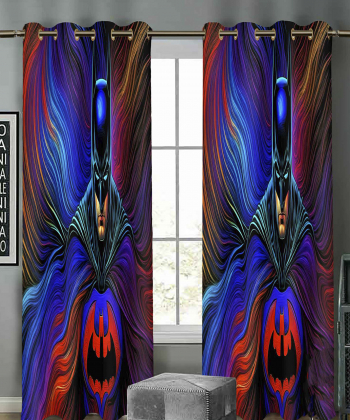 پرده نوپه هوم Nope Home مدل مخمل پانچی طرح بتمن سایز 140x280