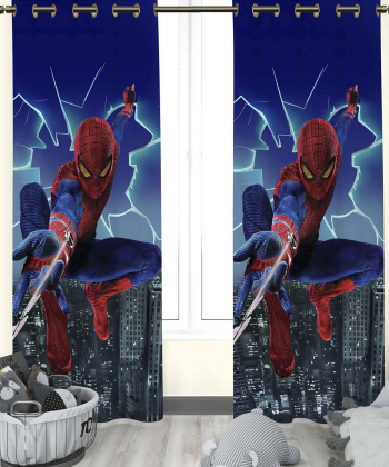 پرده نوپه هوم Nope Home مدل مخمل پانچی طرح مرد عنکبوتی سایز 140x280