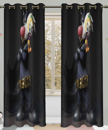 پرده نوپه هوم Nope Home مدل مخمل پانچی طرح سیلوستر سایز 140x280