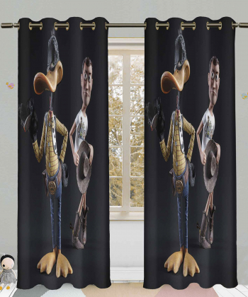 پرده نوپه هوم Nope Home مدل مخمل پانچی طرح خوش شانس سایز 140x280