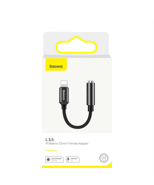 کابل تبدیل Lightning به جک 3.5 میلی متری(مادگی) باسئوس مدل CALL3 L 3.5