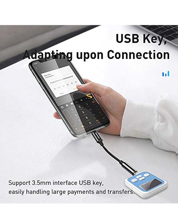 کابل تبدیل Lightning به جک 3.5 میلی متری(مادگی) باسئوس مدل CALL3 L 3.5