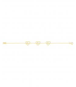 دستبند طلا ضربان قلب میوگلد Mio Gold کد BR123