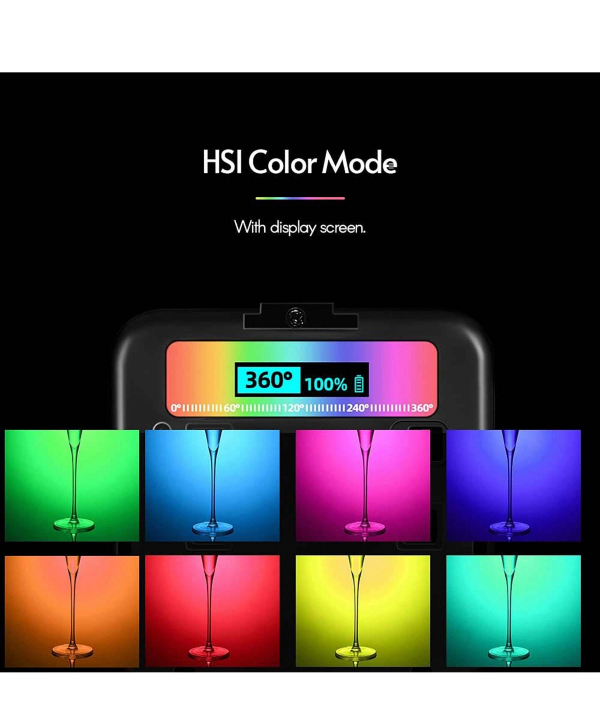 نور ثابت مخصوص موبایل و دوربین شارژی مدل N69 RGB