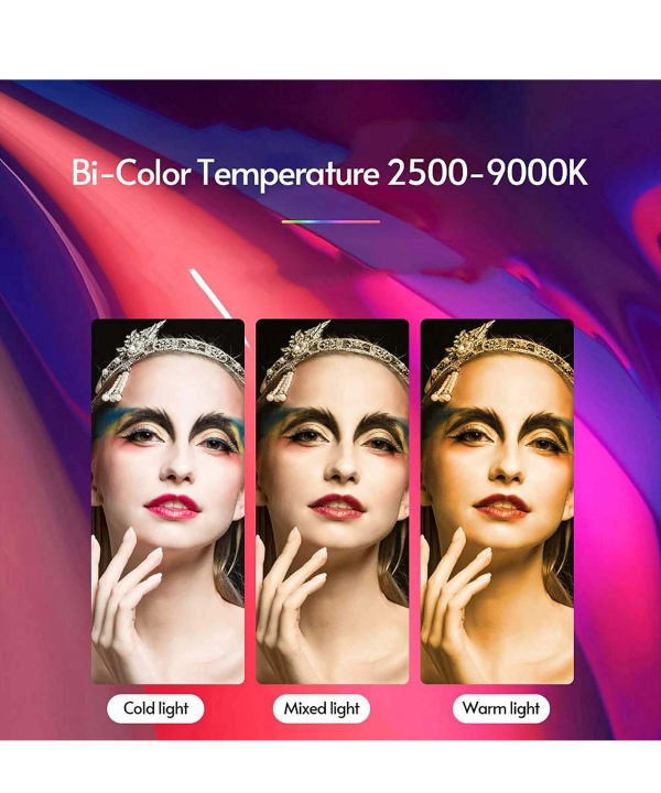 نور ثابت مخصوص موبایل و دوربین شارژی مدل N69 RGB