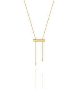 گردنبند طلا مستطیل میوگلد Mio Gold کد NC1442