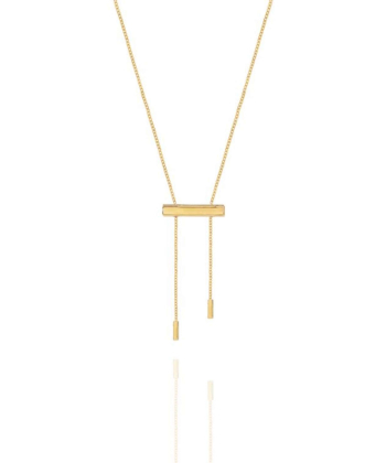 گردنبند طلا مستطیل میوگلد Mio Gold کد NC1442