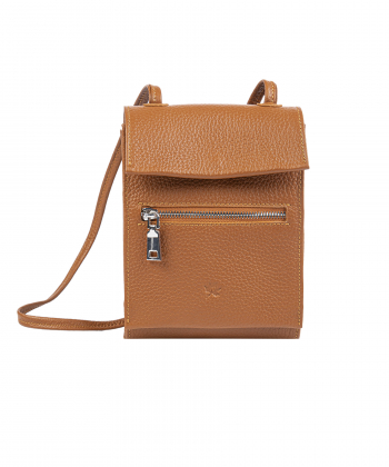 کیف دوشی زنانه چرم طبیعی نوین چرم Novin Leather مدل نلین