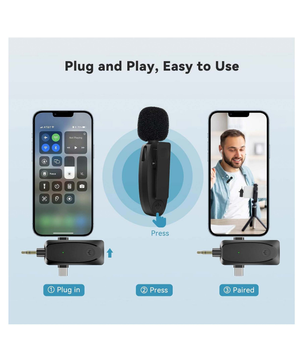 میکروفون یقه ای بی سیم دو میکروفون مدل AP003
