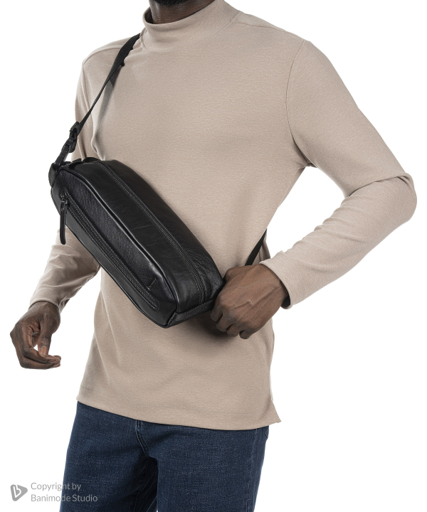 کیف کمری کراس بادی چرم طبیعی مردانه مارال چرم Maral Leather مدل تاروکا