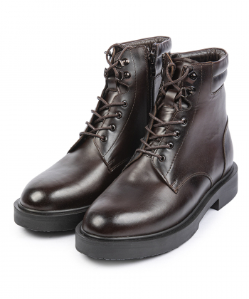 نیم بوت چرم طبیعی مردانه نوین چرم Novin Leather مدل 9816