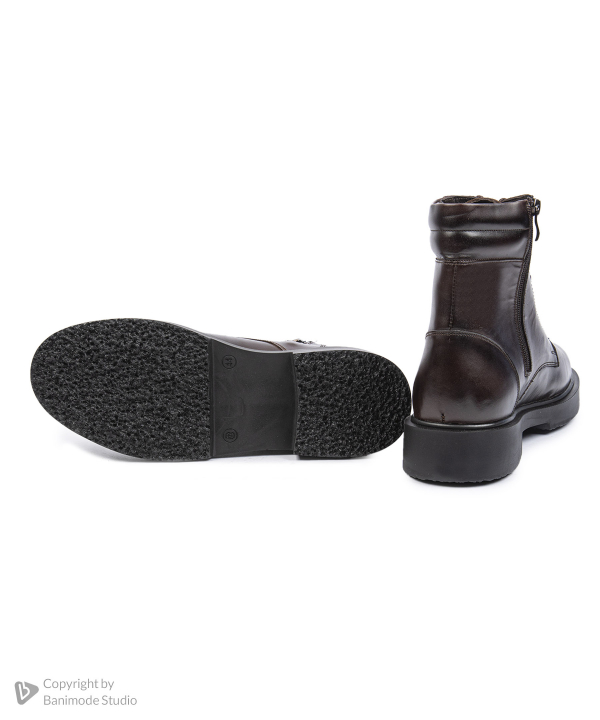 نیم بوت مردانه چرم طبیعی نوین چرم Novin Leather مدل 9816