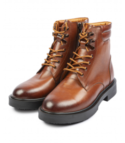 نیم بوت مردانه چرم طبیعی نوین چرم Novin Leather مدل 9816