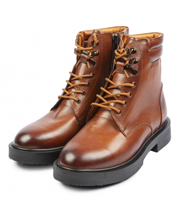 نیم بوت چرم طبیعی مردانه نوین چرم Novin Leather مدل 9816