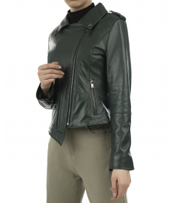 کت زنانه چرم طبیعی نوین چرم Novin Leather مدل باربارا