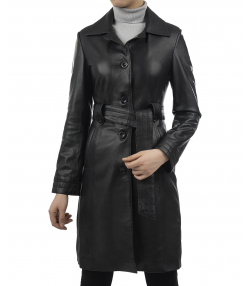 پالتو زنانه چرم طبیعی نوین چرم Novin Leather مدل رزا