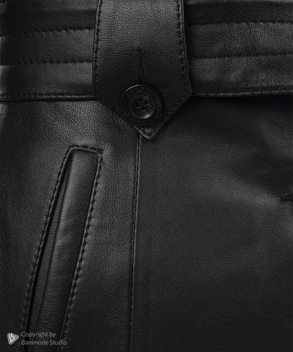 پالتو زنانه چرم طبیعی نوین چرم Novin Leather مدل رزا