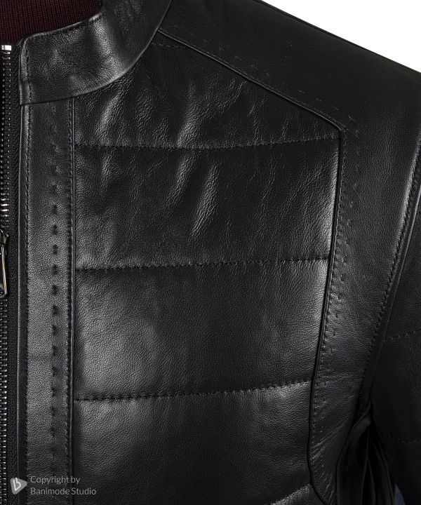 کت مردانه چرم طبیعی نوین چرم Novin Leather مدل 4016