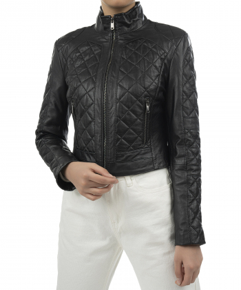 کت چرم طبیعی زنانه نوین چرم Novin Leather مدل ونوس