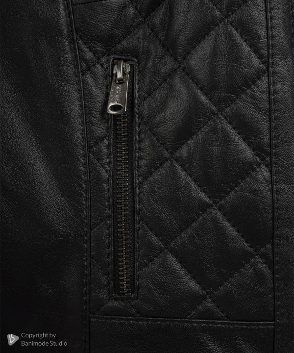 کت زنانه چرم طبیعی نوین چرم Novin Leather مدل ونوس