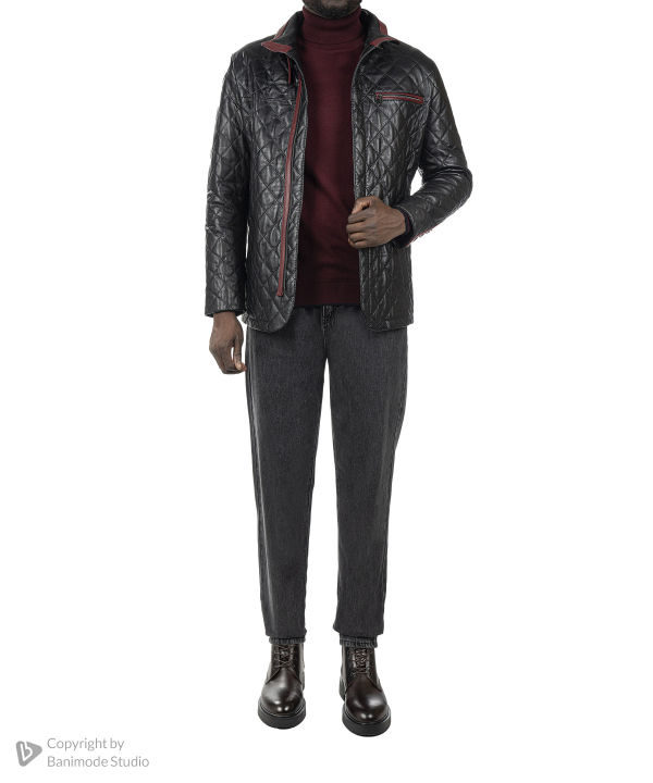 کت مردانه چرم طبیعی نوین چرم Novin Leather مدل RIVOLI