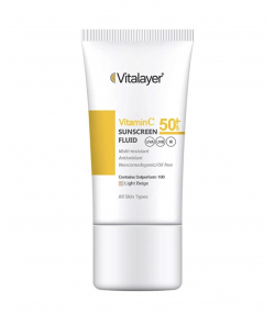 فلوئید ضدآفتاب ویتالیر Vitalayer حاوی ویتامین C حجم 50 میلی لیتر