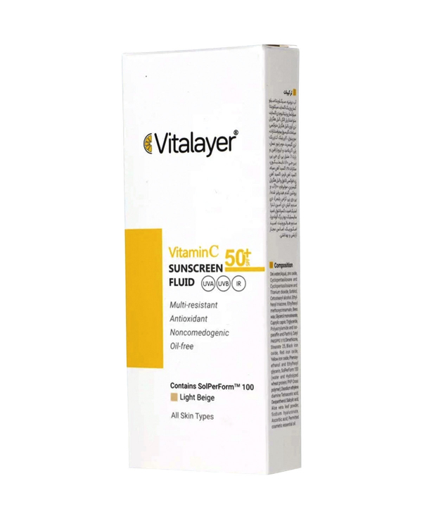 فلوئید ضدآفتاب ویتالیر Vitalayer حاوی ویتامین C حجم 50 میلی لیتر