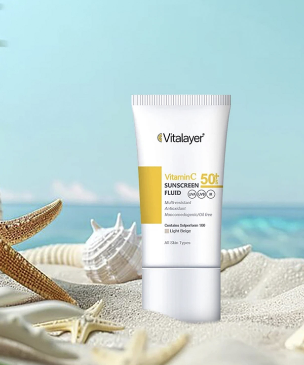 فلوئید ضدآفتاب ویتالیر Vitalayer حاوی ویتامین C حجم 50 میلی لیتر