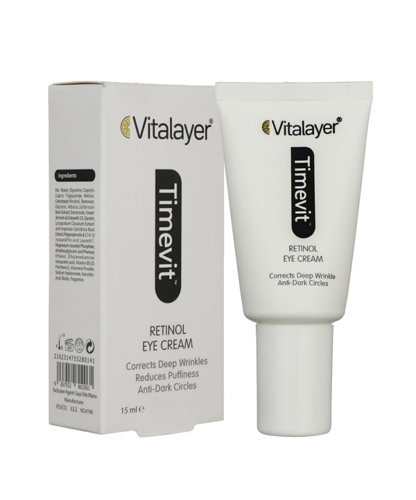 کرم دور چشم ویتالیر Vitalayer مدل Timevit حجم 15 میلی لیتر