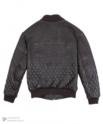 کت پسرانه چرم طبیعی نوین چرم Novin Leather مدل هیمن
