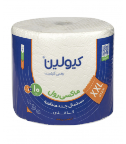 ماکسی رول کیولین Qlean XXL سفید دو لایه پلاستیک پک