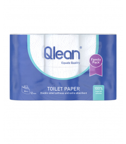 دستمال توالت چهار لایه کیولین Qlean بسته 12 عددی