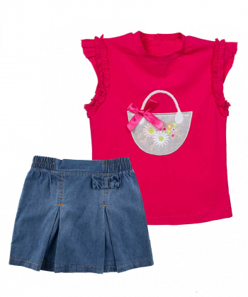 ست تاپ و دامن دخترانه فیورلا Fiorella مدل fi-3018