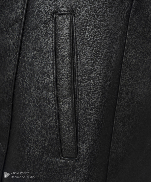 مانتو زنانه چرم طبیعی چرم مشهد Mashad Leather مدل B0473