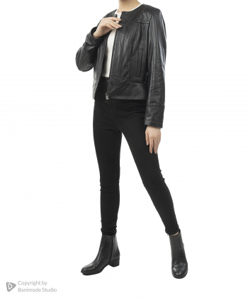 کت زنانه چرم طبیعی چرم مشهد Mashad Leather مدل C0213
