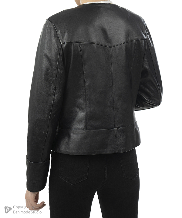 کت زنانه چرم طبیعی چرم مشهد Mashad Leather مدل C0213