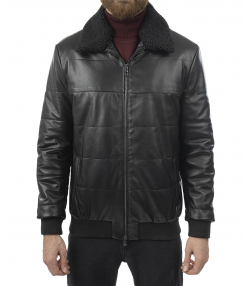کاپشن مردانه چرم طبیعی چرم مشهد Mashad Leather مدل K0627