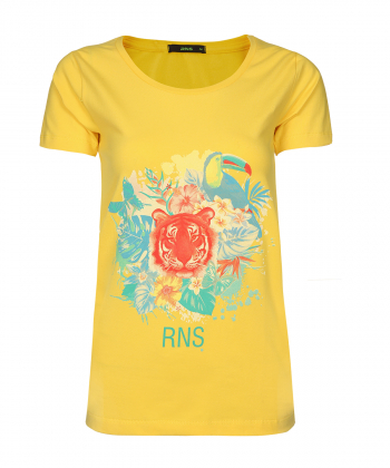 تیشرت آستین کوتاه زنانه طرح دار آر ان اس RNS کد 102074