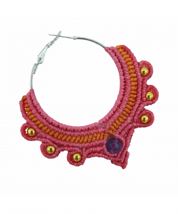 گوشواره دستساز مکرومه زیبآذین Zibazin کد GD-4002