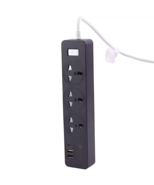 چند راهی برق ارت دار سه سوکت، دو یو اس بی و یک تایپ سی پرووان PPS615C