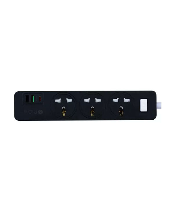 چند راهی برق ارت دار سه سوکت، دو یو اس بی و یک تایپ سی پرووان PPS615C